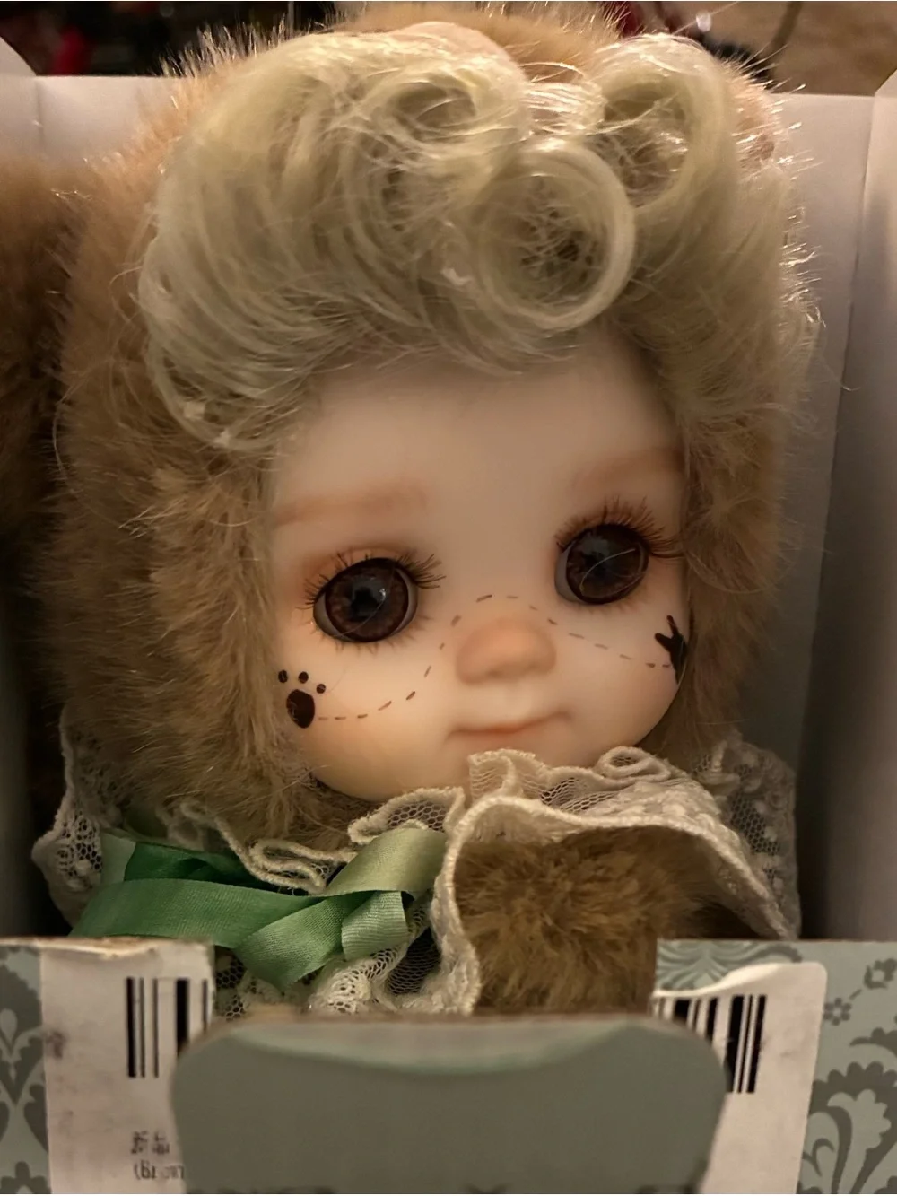 New inbox, Cloveray bear doll. Approximately 8 inches, Brown.